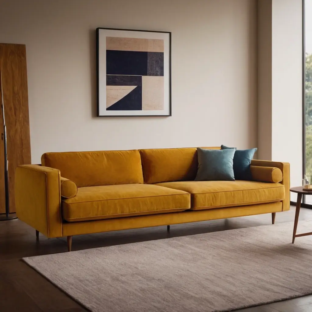 Contemporary sleek sofa for office lounges